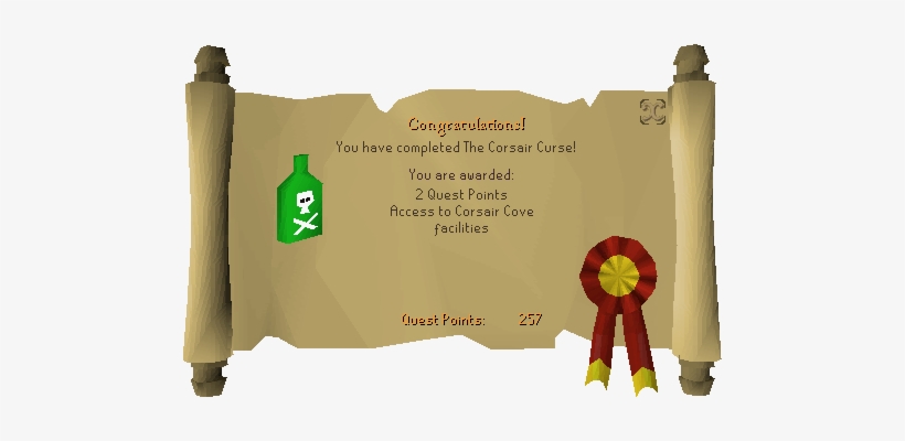 The Corsair Curse Reward Scroll - Dragon Slayer Runescape, transparent png