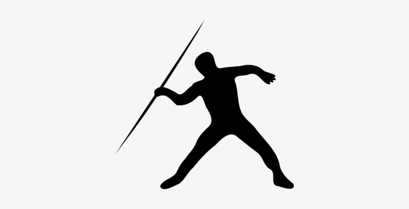 Track & Field Sports Running Sprint Silhouette - Javelin Thrower Silhouette, transparent png