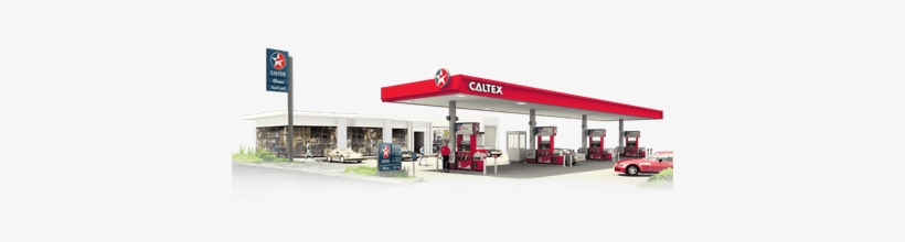 Caltex Petrol Station - Gas Station No Background, transparent png