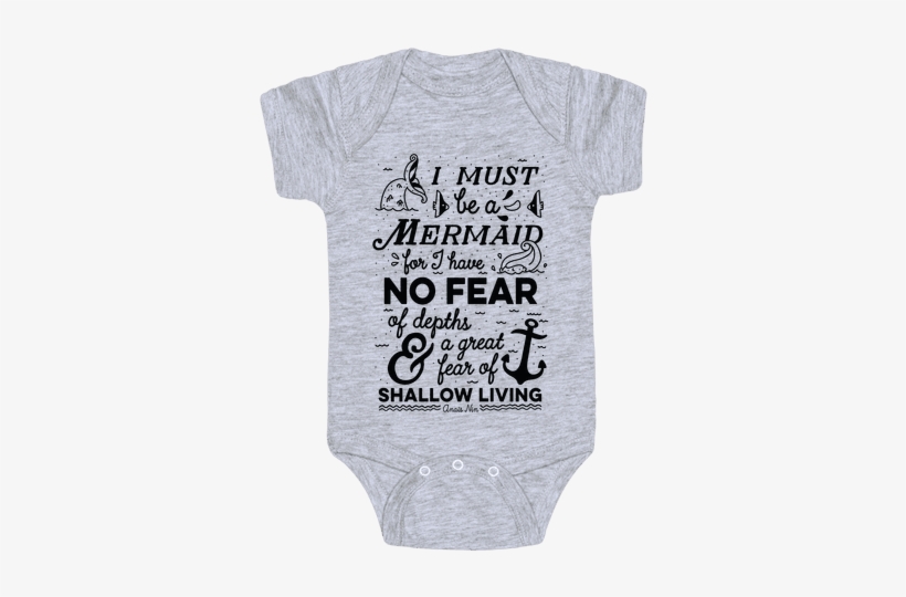I Must Be A Mermaid Inspirational Quote Baby Onesy - My Dad's Tattoos Are Cooler Than Yours Onesies, transparent png