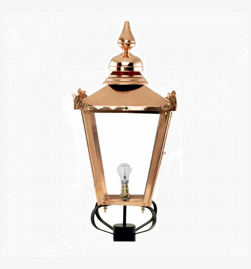 Extra Large Copper Victorian Lamp Post - Sconce, transparent png