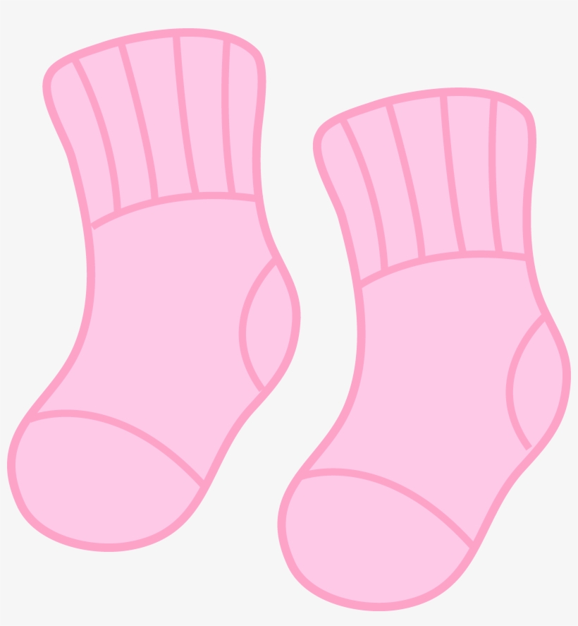 Baby Girl Pink Socks Free Clip Art - Clip Art - 4462x4611 PNG Download