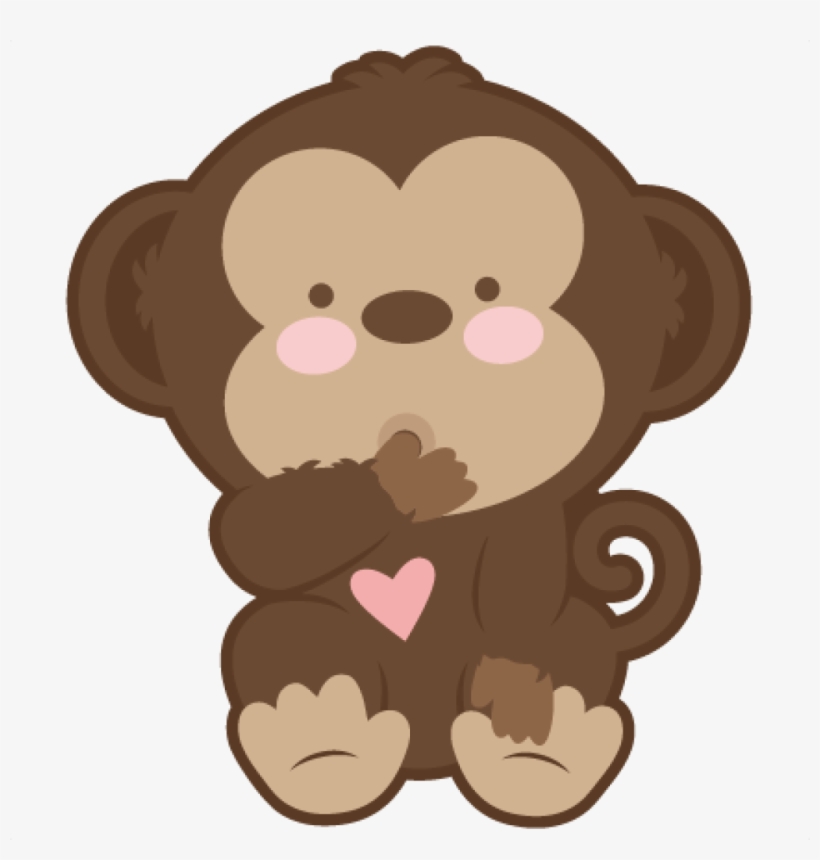 Banner Transparent Baby Clipground Clip Art - Cute Baby Monkey Clipart, transparent png