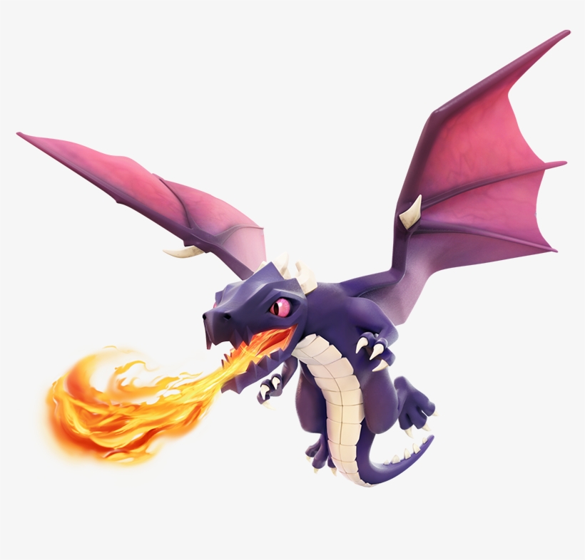 Mass Drags At Th7, Dragons Rule The Air In Clash Of - Clash Of Clans Troops Png, transparent png