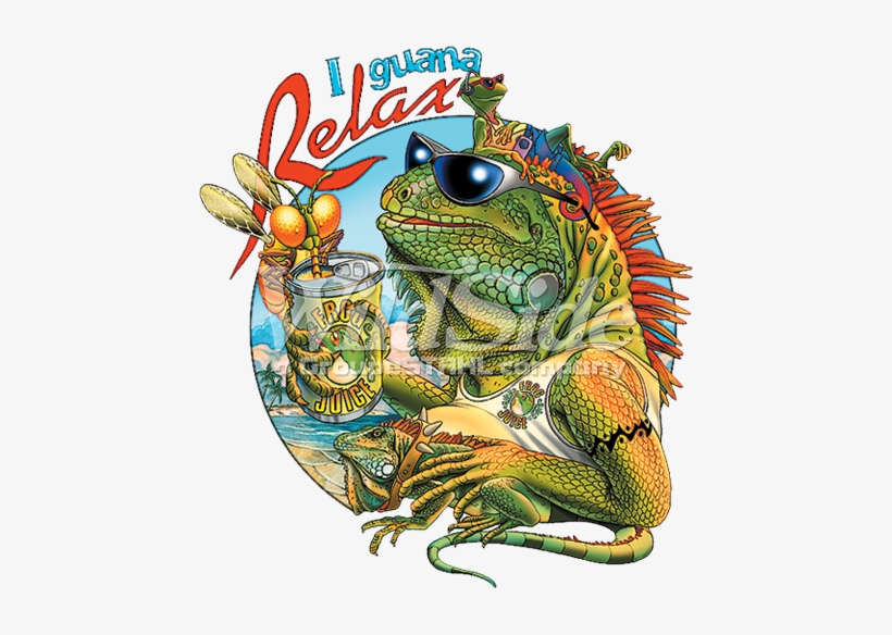Iguana Relax, transparent png