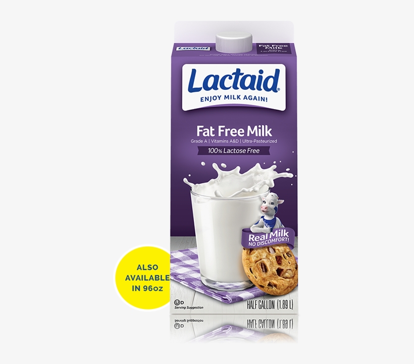 Lactaid® Fat Free Milk - Lactose Free Fat Free Milk, transparent png