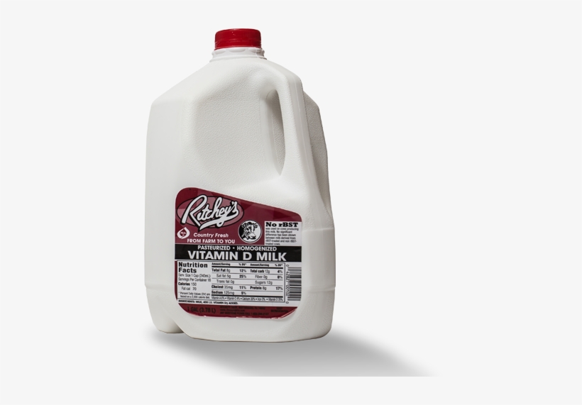 Milk Jug Png Download - Ritcheys Country Fresh Milk, Vitamin D - 1 Gal (3.78, transparent png