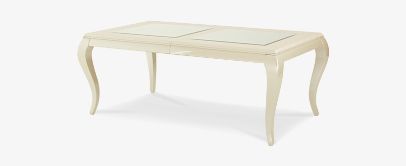 After Eight Four Leg Rectangular Dining Table - Crocodile Texture Glass Top Pearl Finish Extension, transparent png
