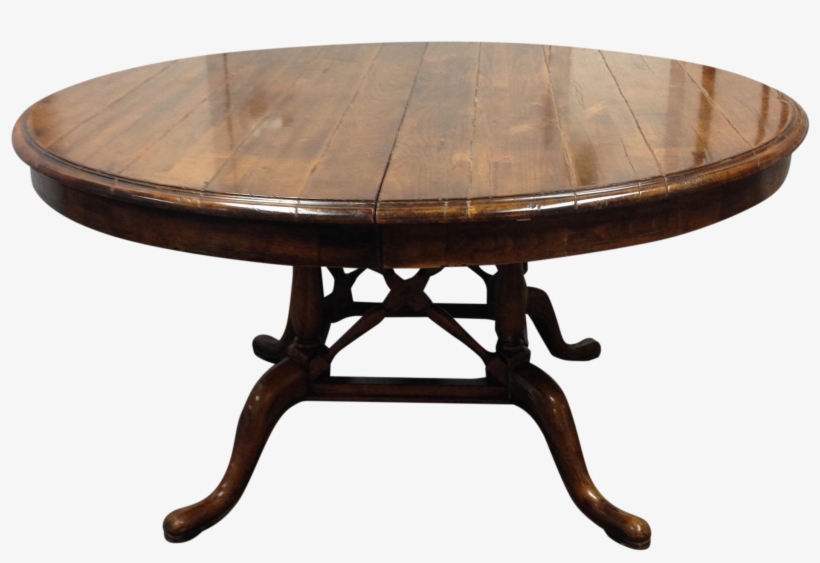 Round Dining Table With Leaf You Can Look Solid Wood - Round Wooden Table Png, transparent png