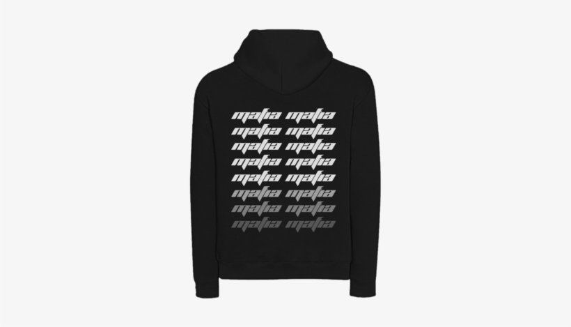 Products/hoodie Black White Back - Hoodie, transparent png