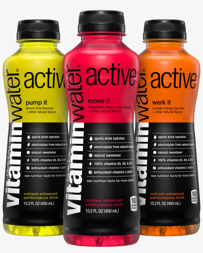 Glaceau Vitamin Water Active, transparent png