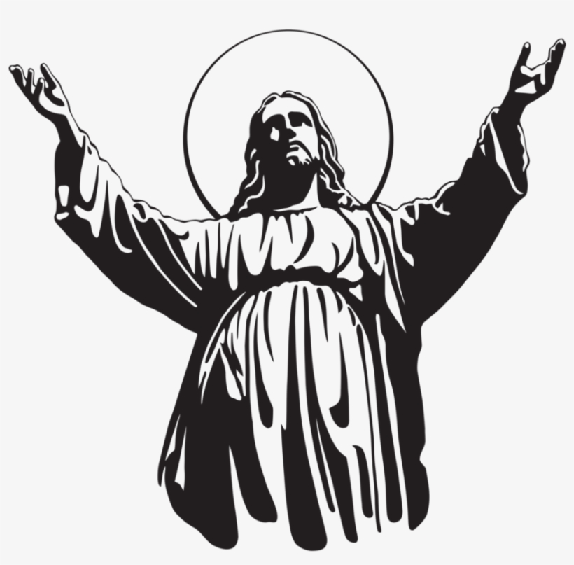 Jesus Silhouette Png - Sticker Jesus, transparent png