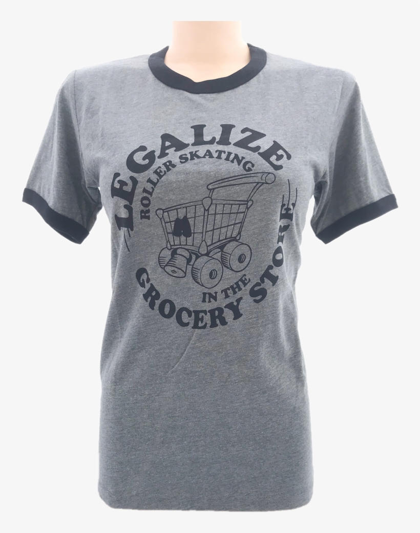 Legalize Roller Skating In The Grocery Store - Ringer T-shirt, transparent png