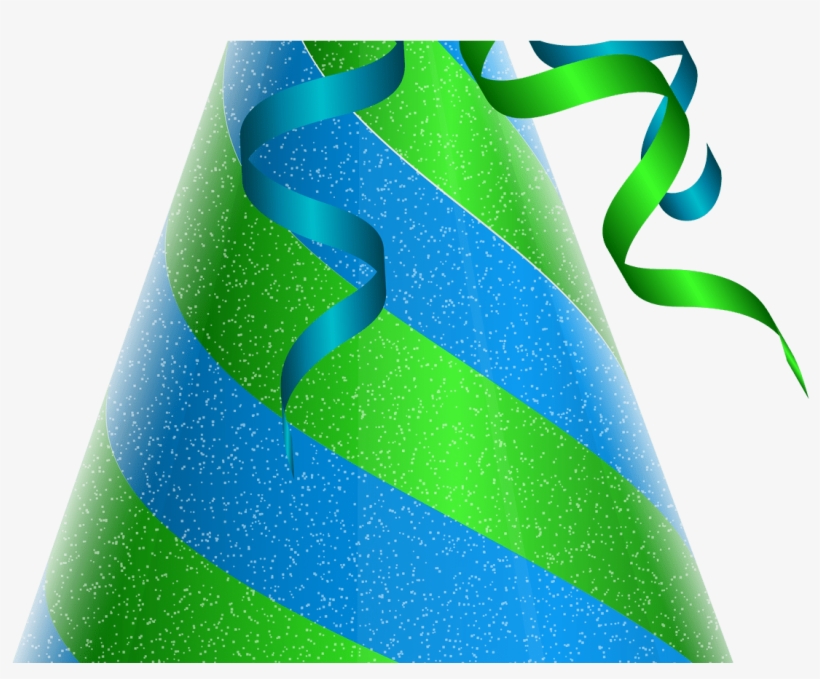 Birthday Party Hat Green Blue Png Clip Art Image Gallery - Party Hat, transparent png