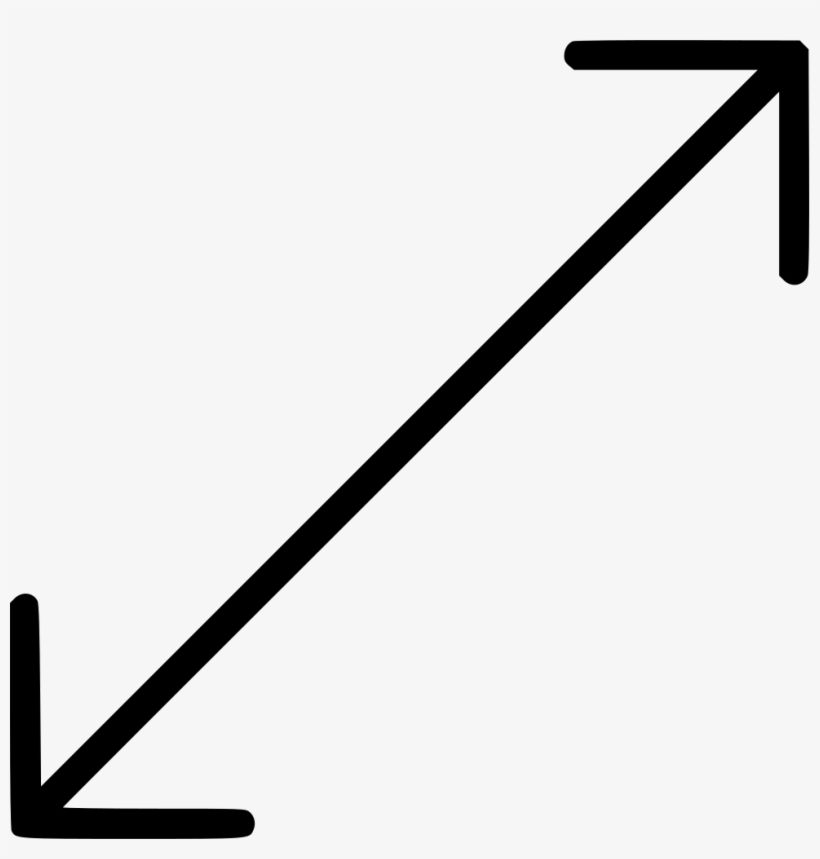 Diagonal Arrow Scale Transform Move Corner Comments - Png Arrow, transparent png