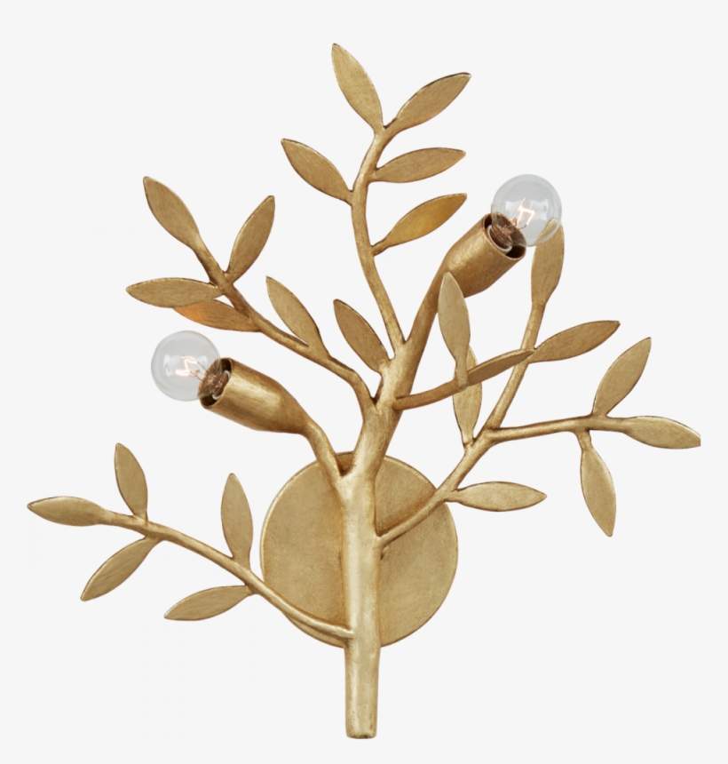 Mandeville Sconce In Antique Gold Leaf - Acacia Greggii, transparent png