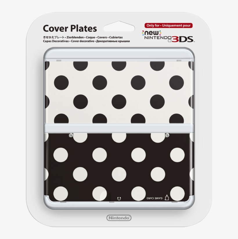 New 3ds Cover Plate 15 Black & White Dots - New Nintendo 3ds Hülle, transparent png