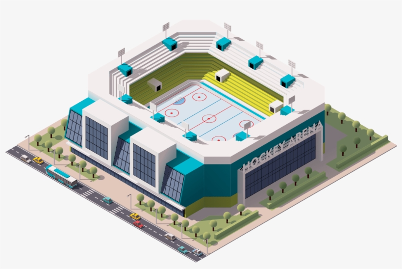 Stadium Png - Isometric Hockey Rink, transparent png