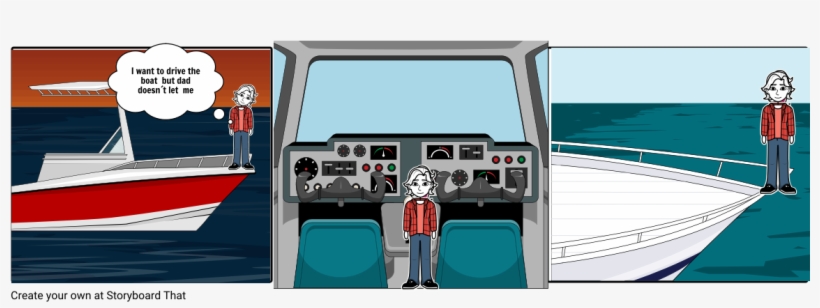 Boat Seen Of Teenager - Cartoon, transparent png