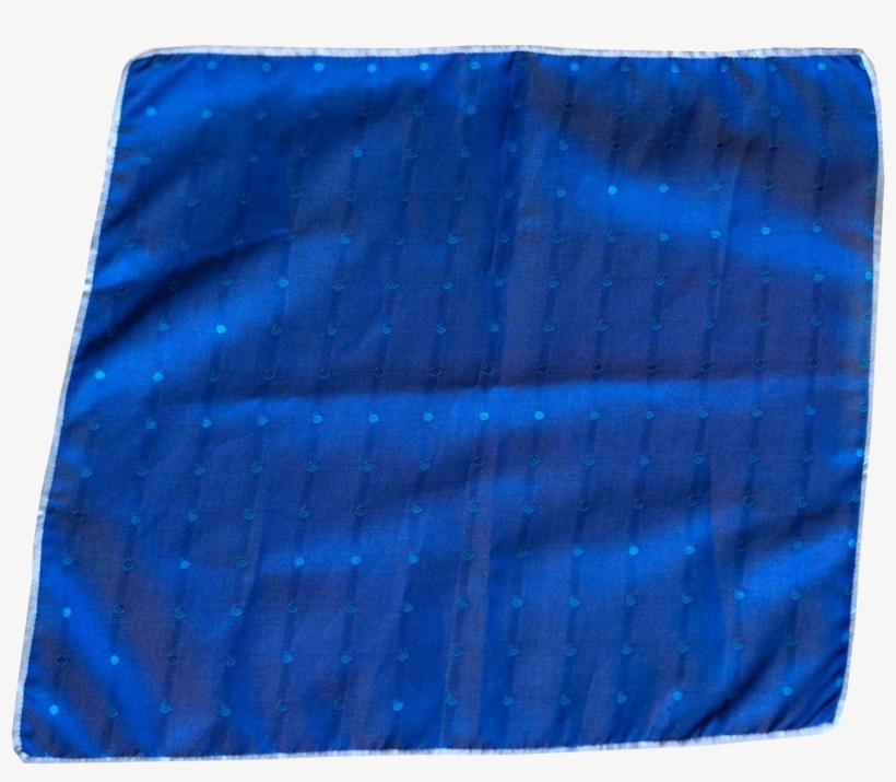 Carlo Franco Silk Pocket Square Woven Of Royal Blue - Quilt, transparent png