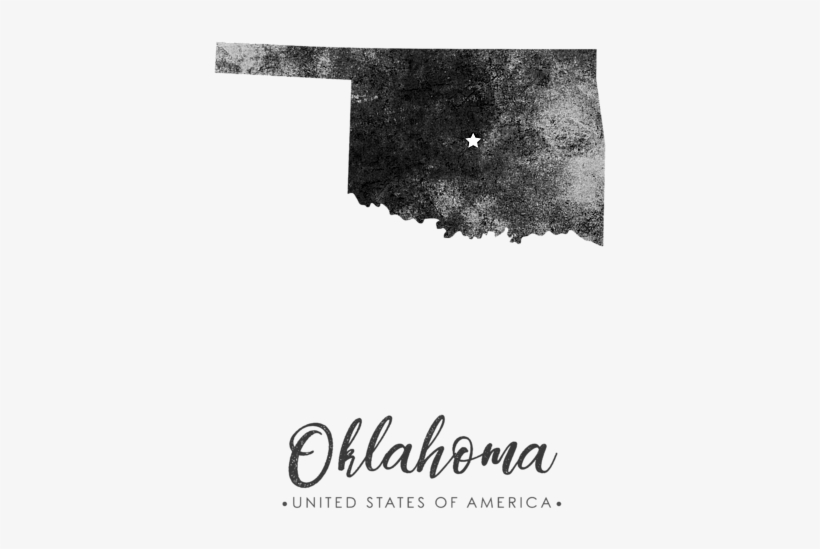 Bleed Area May Not Be Visible - Oklahoma State Map Art, transparent png