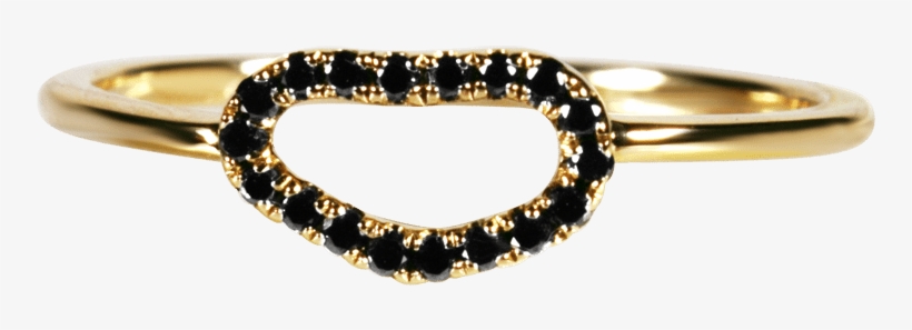 Loulerie Fine Jewellery Black Diamond Wave Ring €779 - Engagement Ring, transparent png