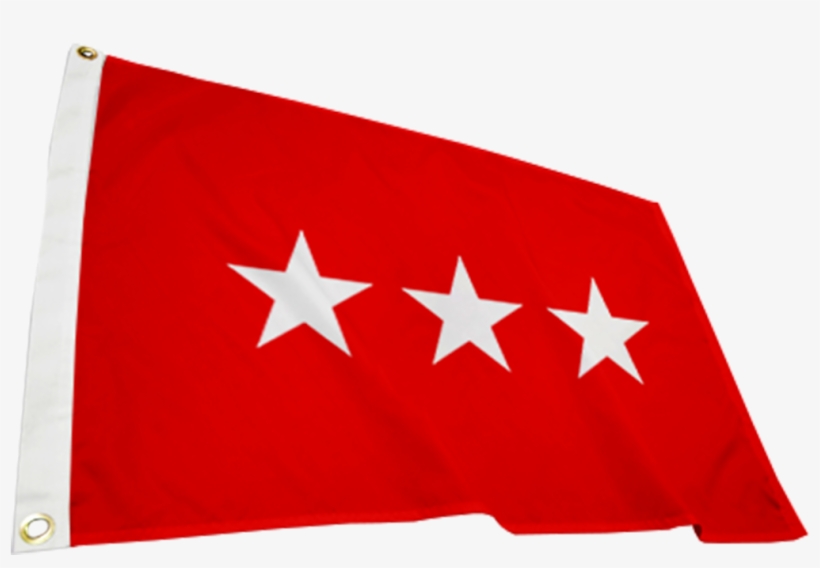 Army 3 Star Flag - Flag, transparent png