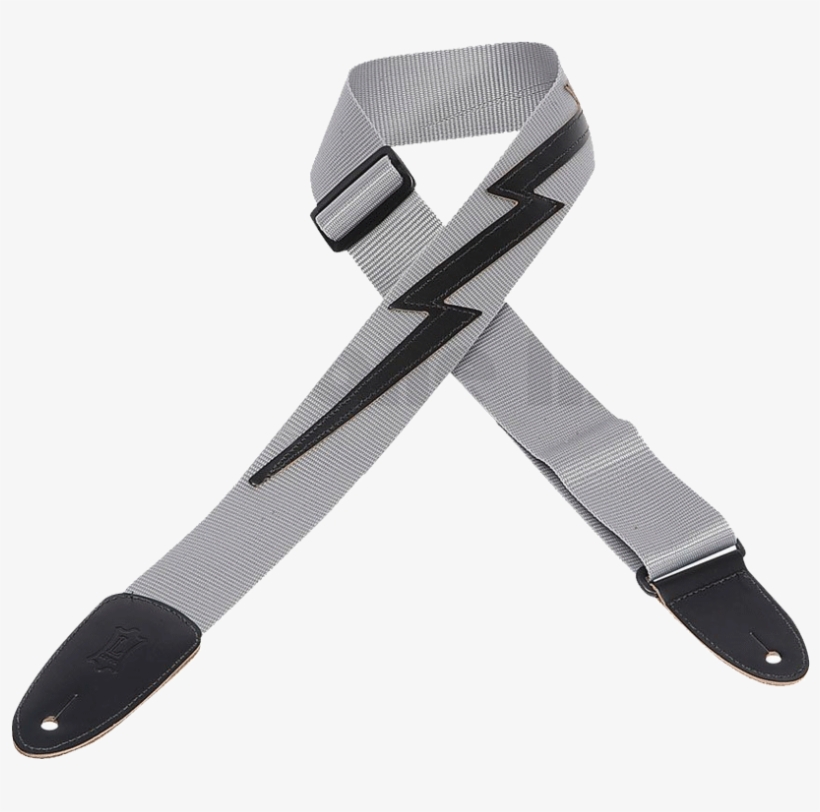 Levy's Dm4-gry 2" Leather Strap With Lightning Bolt - Strap, transparent png