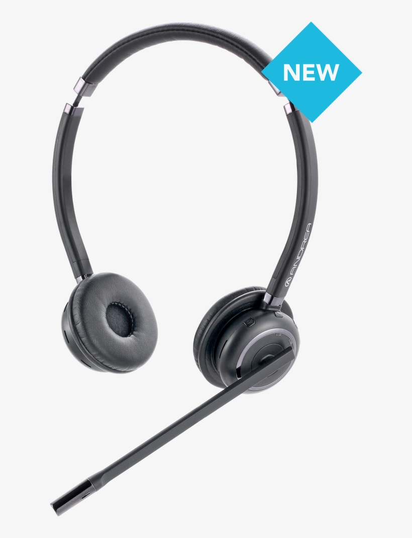 Andrea Wnc-2500 Noise Canceling Wireless Bluetooth - Headset, transparent png