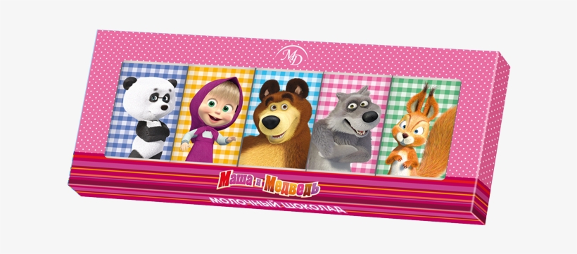 Chocolate Set «masha And The Bear» 60gr/12 Pcs Milk - Animal Figure, transparent png