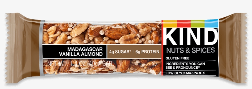Madagascar Vanilla Almond - Caramel Almond Sea Salt Kind Bar, transparent png