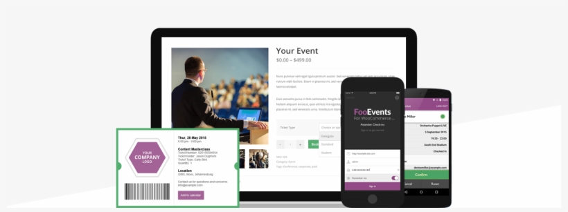 Fooevents Adds Powerful Event And Ticketing Functionality - Woocommerce, transparent png