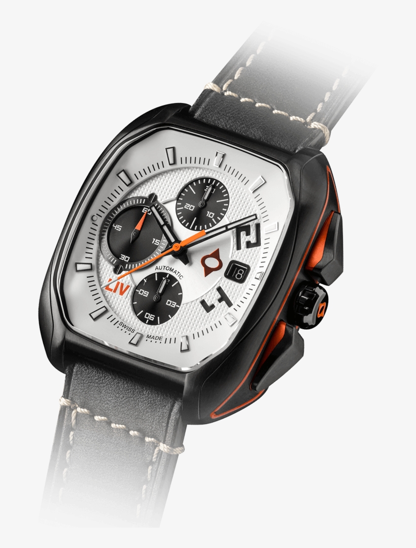 Liv Rebel-ac Swiss Made 25 Jewels Auto Chrono White - Analog Watch, transparent png