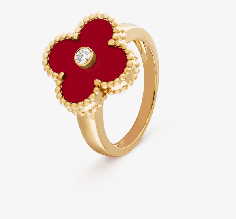 Vintage Alhambra Ring - Van Cleef Green Ring, transparent png