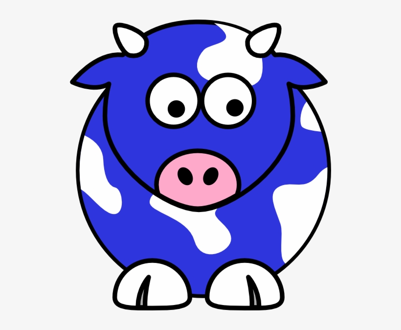 Blue Cow Svg Clip Arts 534 X 594 Px, transparent png