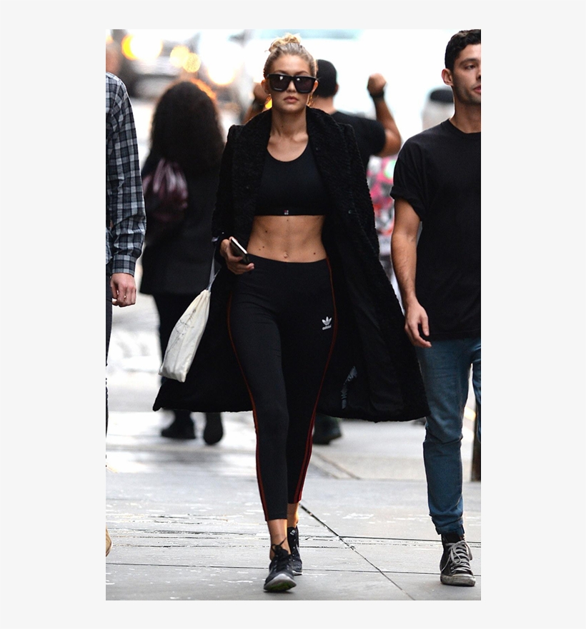 Gigi Hadid Looks Comfy And Chic In Her Sports Bra, - Athleisure Model Street Style, transparent png