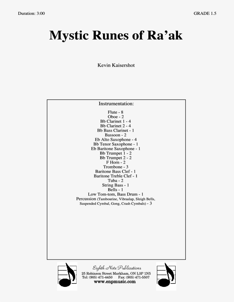 Mystic Runes Of Ra'ak Thumbnail - Eye Of The Storm Sheet Music ...