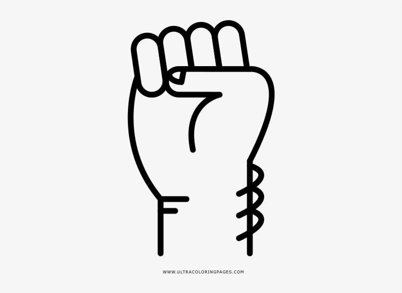 Fist Coloring Page - Handshake, transparent png