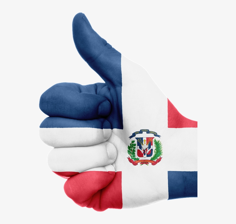 Bandera Dominicana Png - Dominican Republic Flag Hand, transparent png