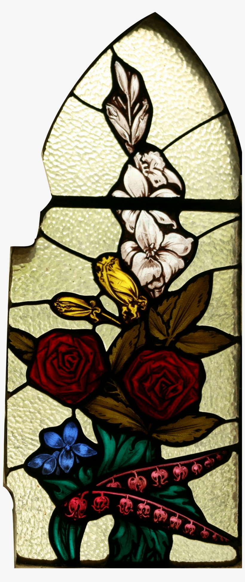 Stjohnsashfield Stainedglass Flowers Right, transparent png
