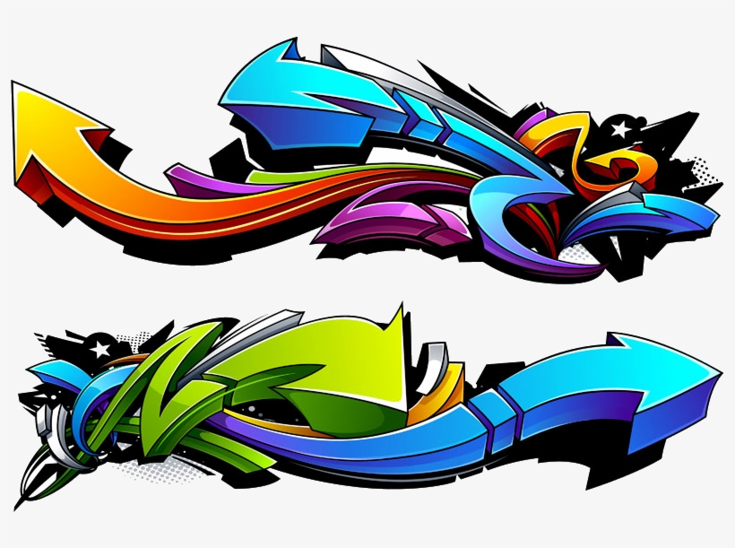 Graphic Black And White Download Graffiti Illustration - Graffiti Vector, transparent png