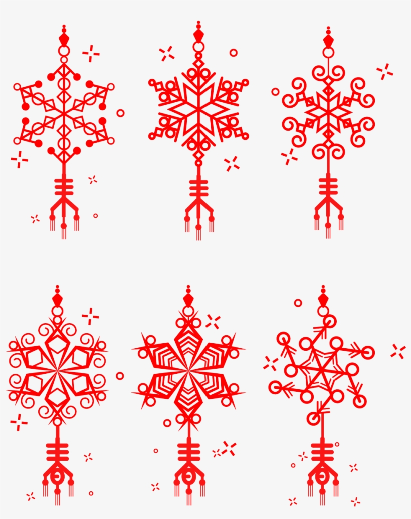 Chinese Knot Spring Word Creative Snowflake Element, transparent png
