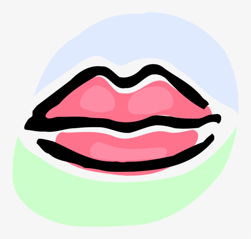 Vector Illustration Of Mouth Lips - Mouth Clipart, transparent png