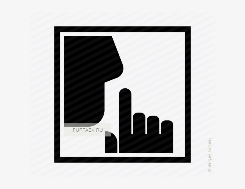 Vector Icon Of Man Asking To Keep Silence Holding His - Vector Graphics, transparent png