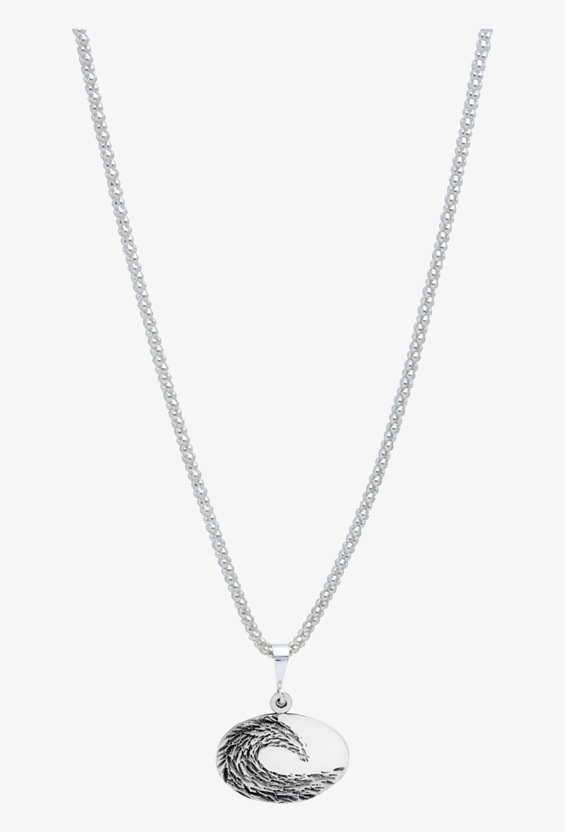 Sterling Silver Oval On A Bubble Chain With Patina - Gucci Bee Necklace, transparent png