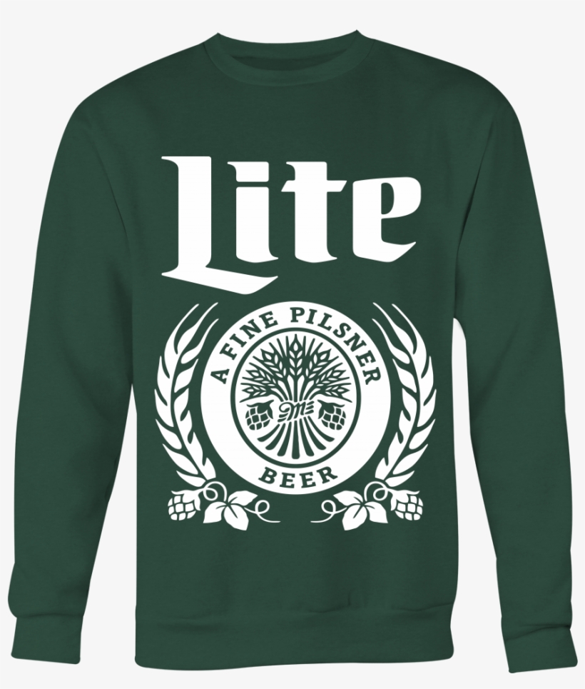 Miller Lite Sweatshirt Hoodie Long Sleeve T Shirt Miller - Miller Lite Sign, transparent png