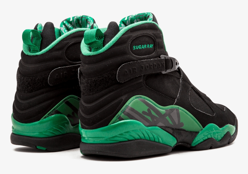 A Green Jumpman Logo On The Tongue And White 23 Stitched - Sneakers, transparent png