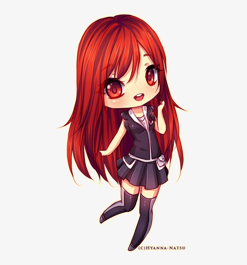 Chibi Girl Red Hair, transparent png