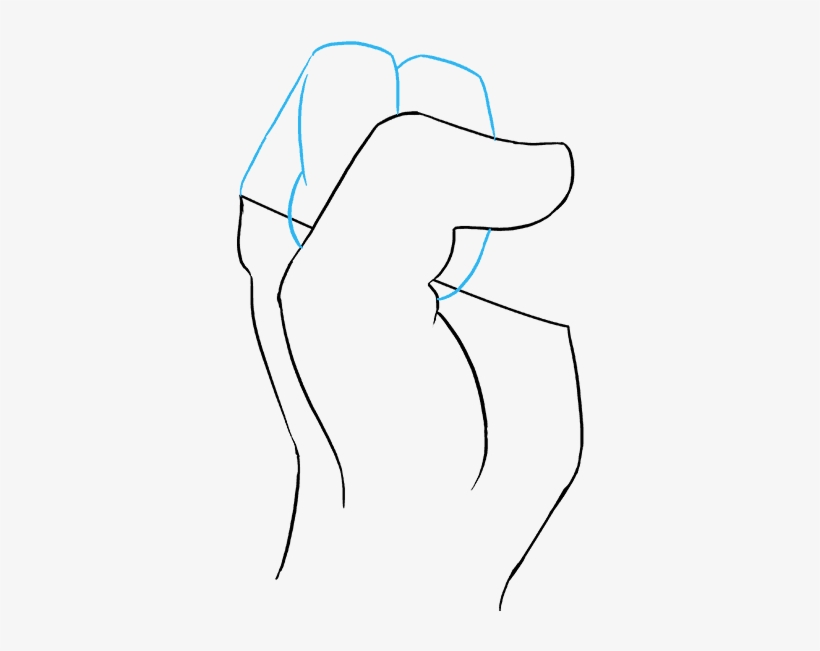 How To Draw Fist - Shake Fist Drawing, transparent png