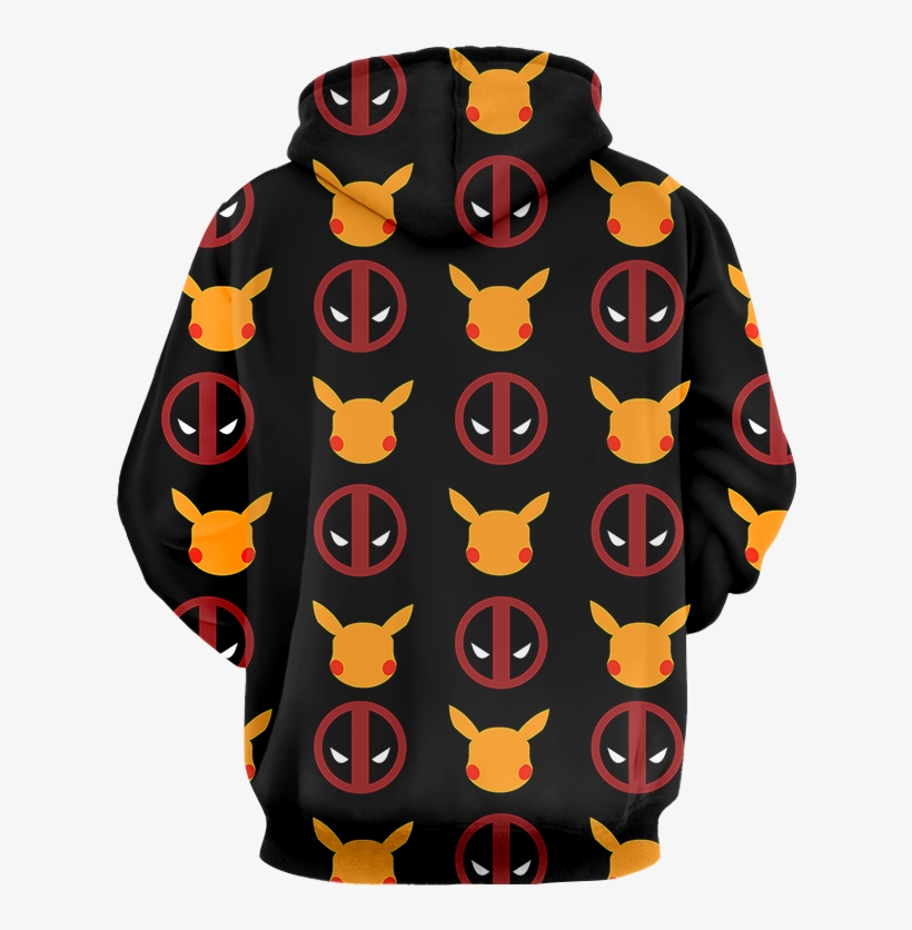 Pikapool Deadpool And Pikachu 3d Hoodie Fullprinted - Hoodie, transparent png